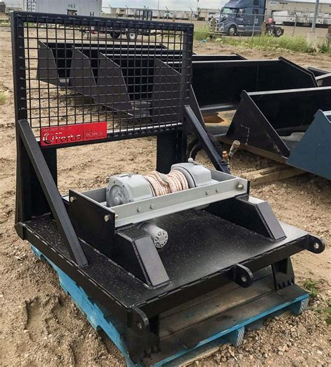 skid steer grapple winch|recovery winch for skid steer.